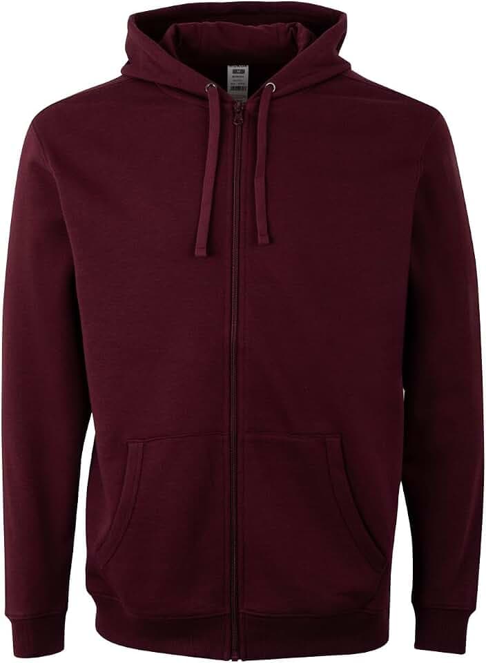 Mukua SF270U Unisex Sweatshirt mit Reißverschluss und Kapuze, Weinrot Größe 3XL, Weinrot, XXX-Large