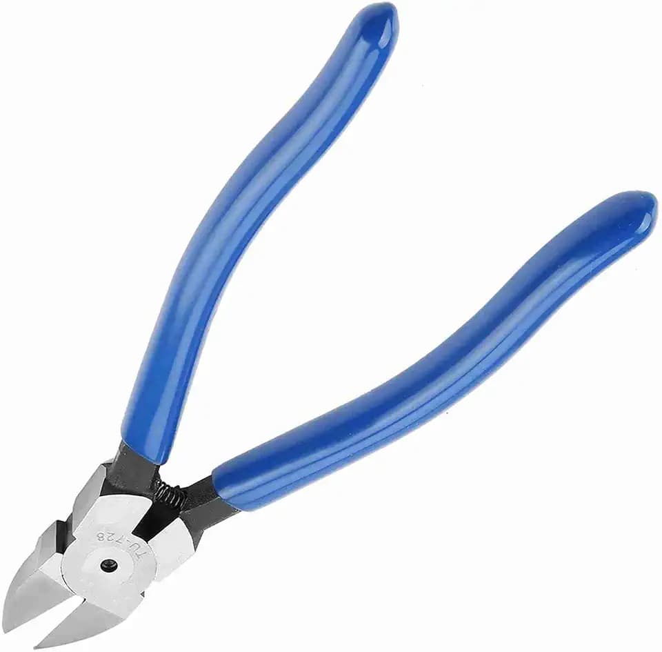 8 Inch Wire Cutters, Diagonal Cutting Pliers, Side Cutters, Nippers Wire Tool, Plastic Handle, for Cables, Cutting Needs, Blue