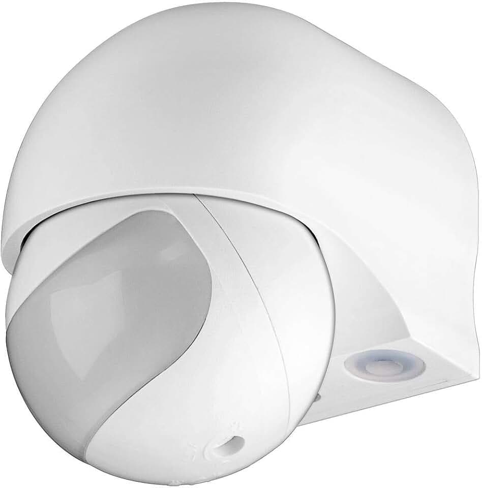 Infrarot Bewegungsmelder 180° PIR Sensor LED Aufputz 12 m Reichweite weiß
