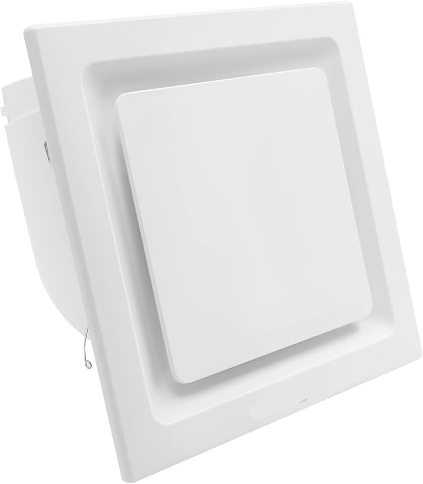 Bathroom Exhaust Fan without Light, Ceiling Mount Ventilation Fan bathroom extractor 110V bathroom fan for Kitchen 120CFM 1.2Sones (Square)
