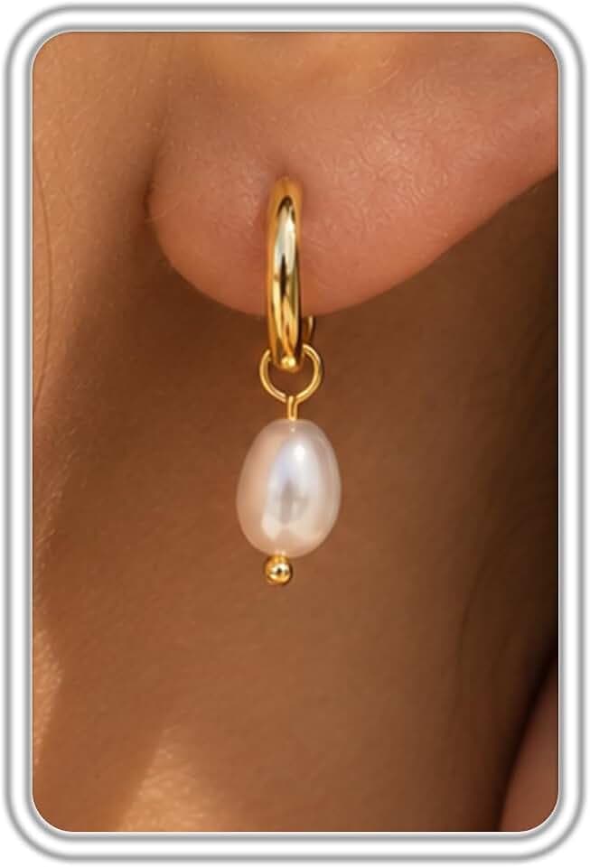 Dangle Earrings for Women, Dainty Huggie Hoop Dangle Earrings