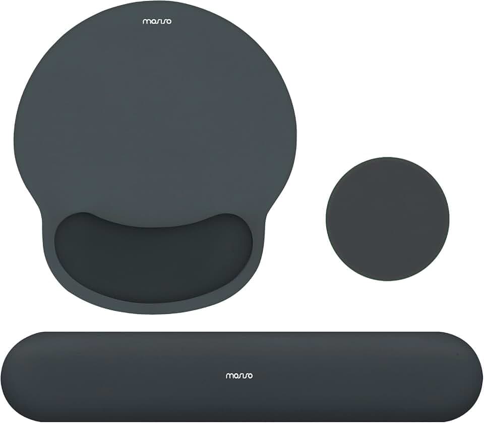MOSISO Wrist Rest Support for Mouse Pad&Keyboard Set, Slate Gray