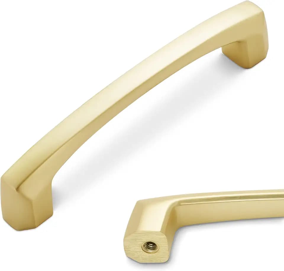 10 Pack 3.75 Inch Brushed Brass Kitchen Cabinet Handles
