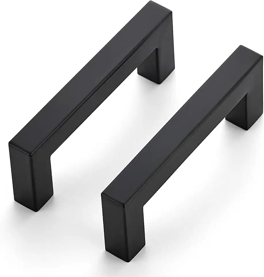 JOY DECOR Black Cabinet Handles, 2 Pack Kitchen Handles, 3 Inch