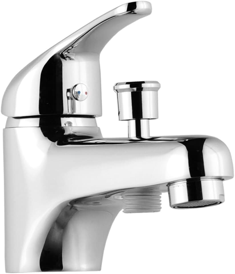 Rousseau 4056452 Einloch Mischbatterie für Badewanne/Dusche Chrom