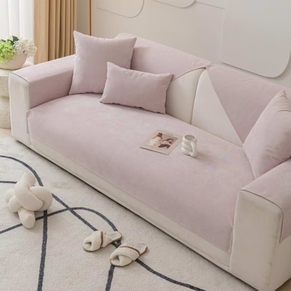 Wasserdichter Sofabezug – Cremefarbener Sofa-Schonbezug für Sofas, Sessel, Sitzbank, Couchbezug für Hunde, Katzen, Haustiere, rutschfest, strapazierfähiger Stoff, Möbelschoner