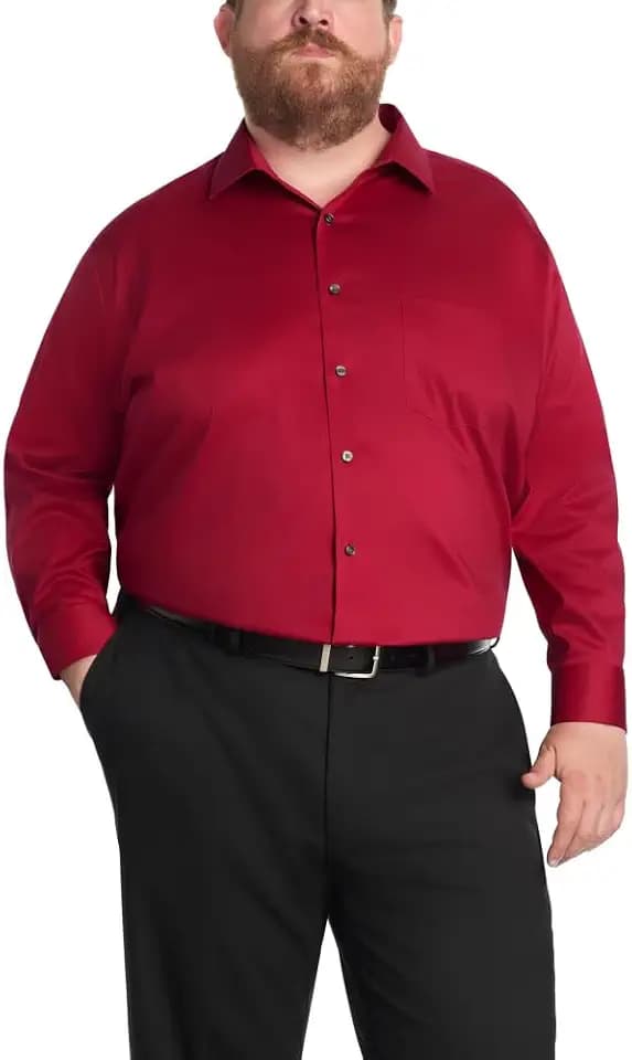 Van Heusen Men's Tall Fit Dress Shirt Ultra Wrinkle Free Flex Collar Stretch (Big and Tall)