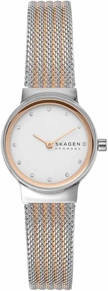 Skagen Freja Lille Damenuhr, Quarz-Zweizeigerwerk mit Edelstahl- oder Lederarmband