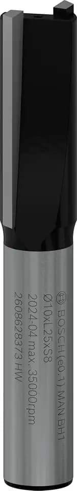 Bosch Professional Nutfräser Standard for Wood (für Holz, 10 mm, Arbeitslänge 25 mm, Zubehör Handfräse) 2608628373
