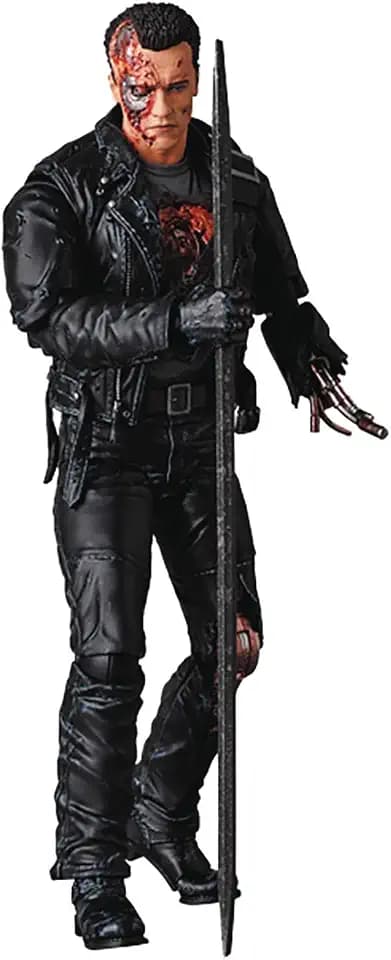 MEDICOM TOY CORPORATION MAFEX No.191 T-800 (T2: Battle Damage Ver.) Total Height: Approx. 6.3 inches (160 mm), Non-Scale, Painted Action Figure