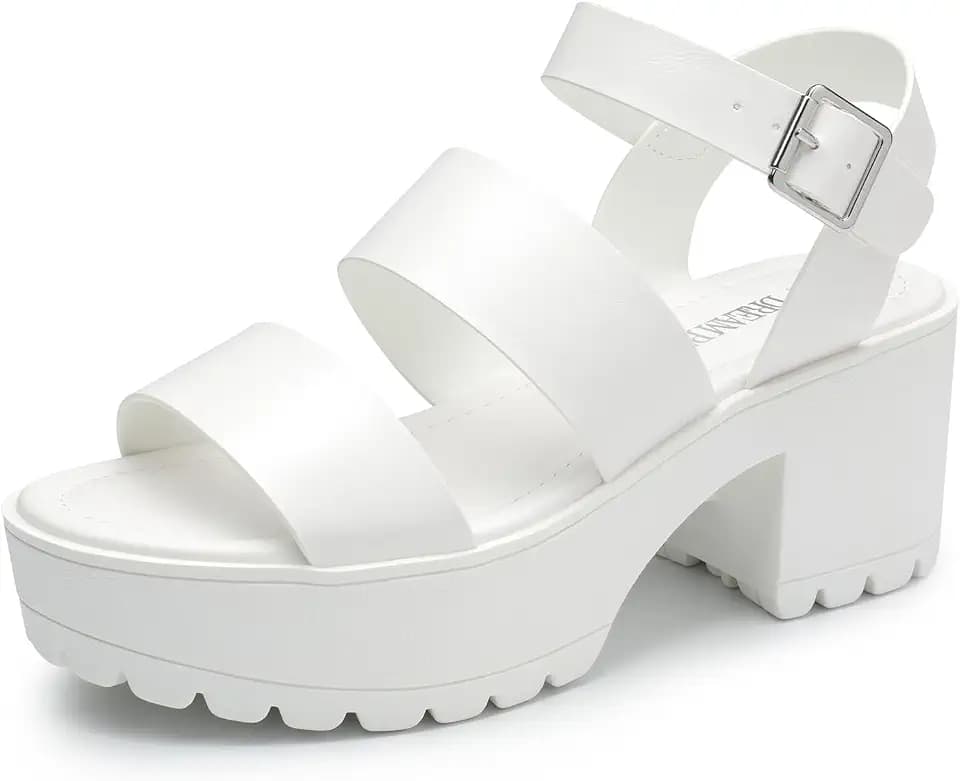 DREAM PAIRS Women's Platform Chunky Low Heel Sandals