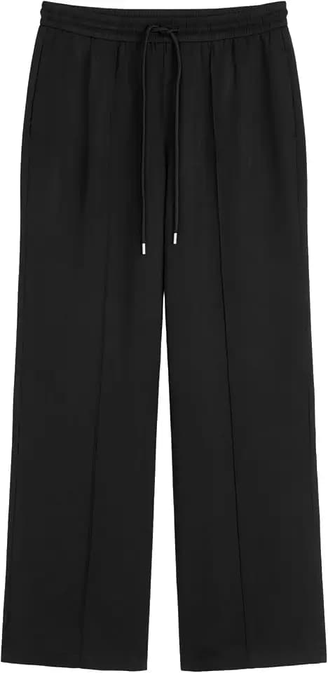 Marc O'Polo Denim Damen Stoffhose mit elastischem Bund Relaxed Fit, Schwarz (Black), M