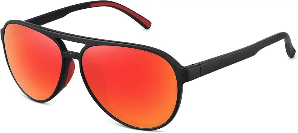 MEETSUN Polarized Aviator Running Sunglasses for Women, Double Bridge UV400