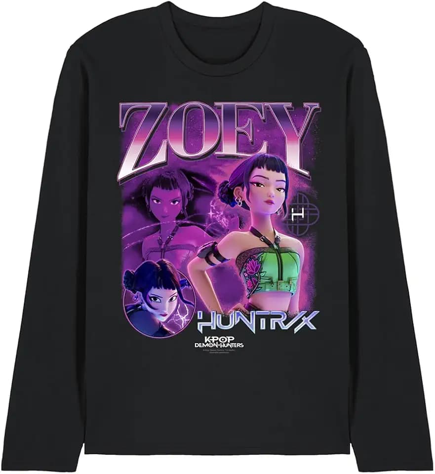 KPop Demon Hunters Unisex K-pop Demon Hunters-Huntrix Huntr/X Zoey Bootleg Long Sleeve T-Shirt