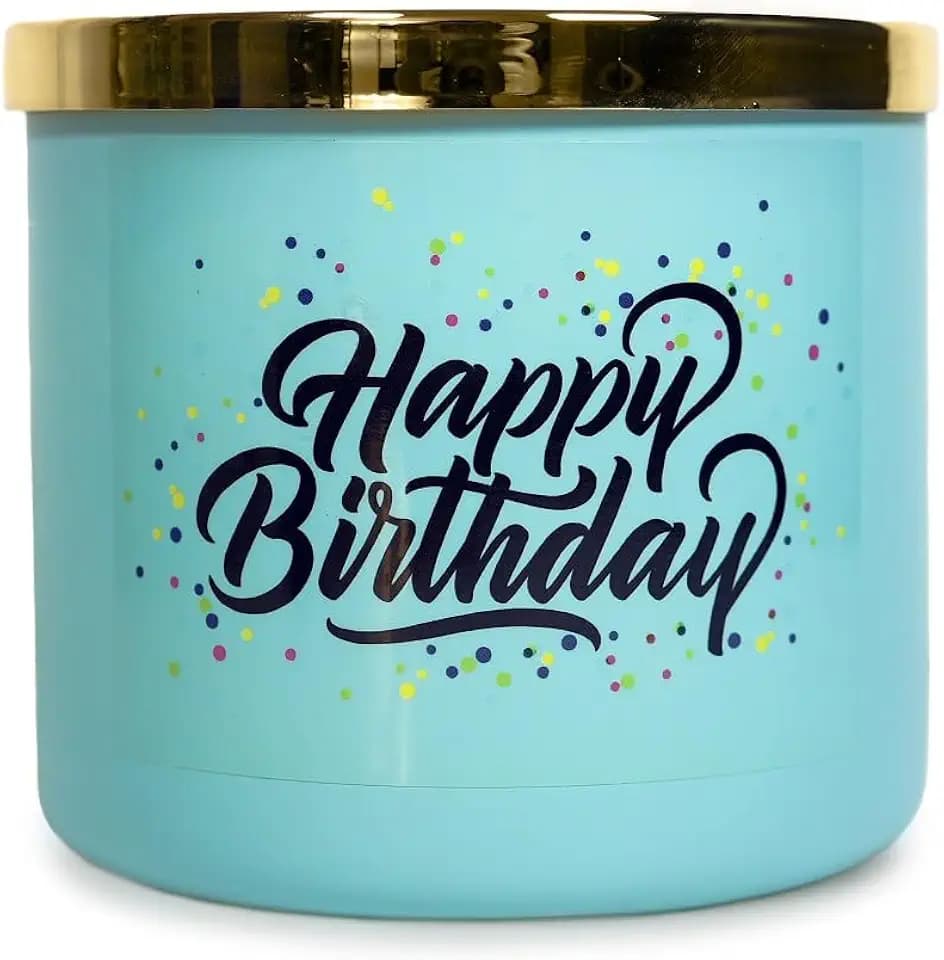 Colonial Candle Happy Birthday Candle, 14.5 oz Vanilla Sugar & Buttercream Sweet Scented, Birthday Gifts for Women, Men, Mom, Dad, Sister, Teacher, Friends, Made in The USA