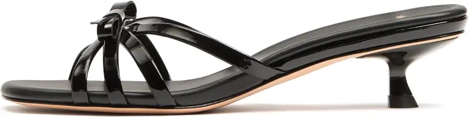 kate spade new york Carolina Patent Leather Kitten Heel Sandals