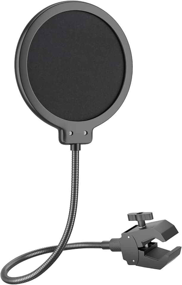 LINCO Microphone Pop Filter Shield with Crab Clamp for Blue Yeti PF1501