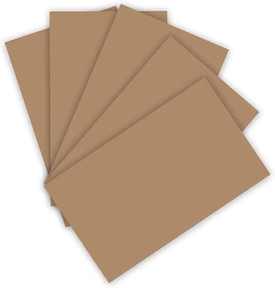 folia 6122/4/75 - Tonkarton 220 g/m², Bastelkarton in rehbraun, DIN A4, 100 Blatt, als Grundlage für zahlreiche Bastelarbeiten