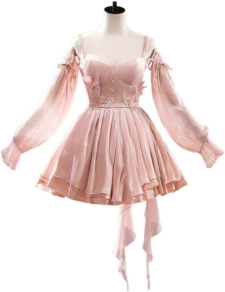 KIRA KIRA Love and Deepspace Heroine MC Dreamy Heart Pink Dress Doki-R Miss Heroine Cosplay Costume for Halloween