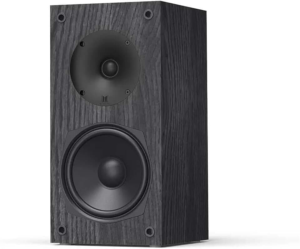 Monolith B5 Bookshelf Speaker - Black (Each) Powerful Woofers, Punchy Bass, High Performance Audio, for Home Theater System - Audition Series
