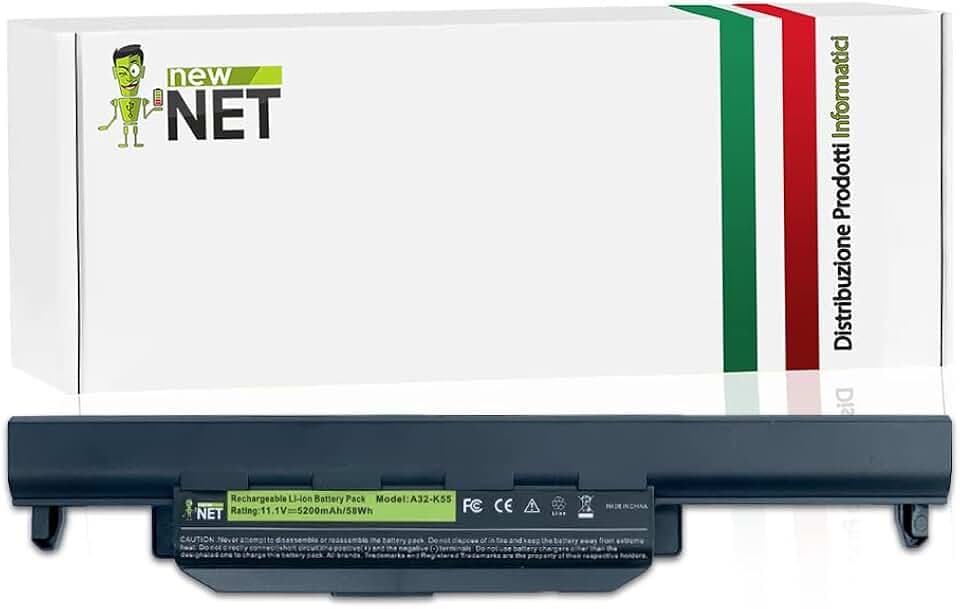 Akku Net A32-K55 A33-K55 A41-K55 für ASUS X45C X45U X45V X45VD X55A X55C X55U X55V X55VD X75A X75V X75V X75VD [5200mAh] 0.8-1 1,1 V]