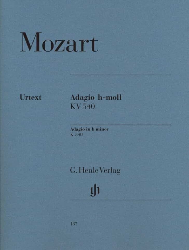 Adagio H-Moll KV 540. Klavier: Besetzung: Klavier zu zwei Händen (G. Henle Urtext-Ausgabe)