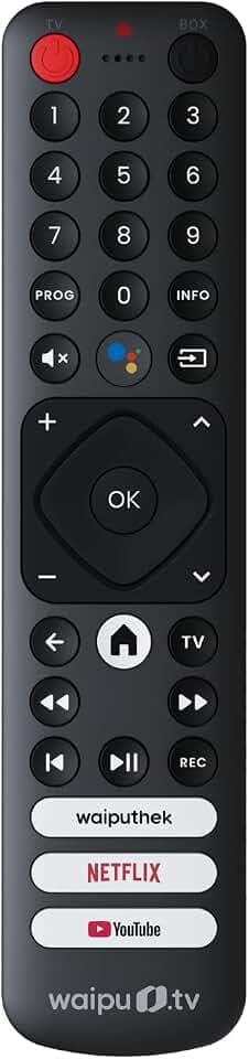waipu.tv Fernbedienung mit Schnellwahltasten für waipu.tv 4K Stick (Ersatzteil)