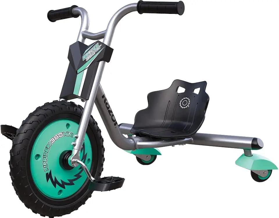 RipRider Mini 360 Drift Trike | Pedal Drifting Tricycle (Teal)