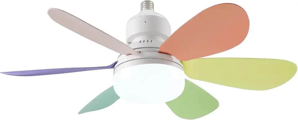 BEPER P206VEN610 Deckenventilator, 40W, Beleuchtung und Belüftung mit austauschbarem Design, 2 Flügelsätzen, 3 Geschwindigkeiten, Fernbedienung und Energiesparlampe
