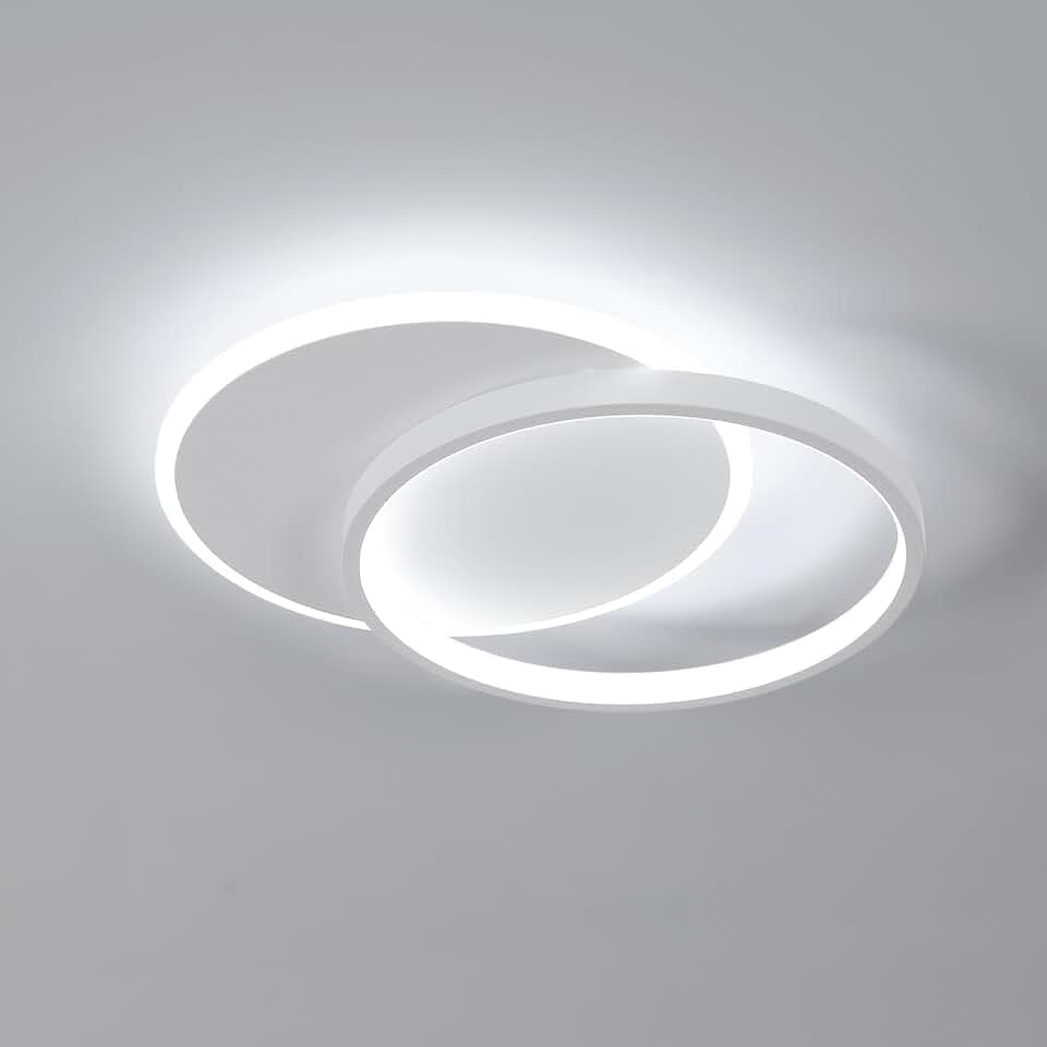 LED Deckenleuchte Modern 40W, 6500K Kaltweißes Licht, 40CM Rund
