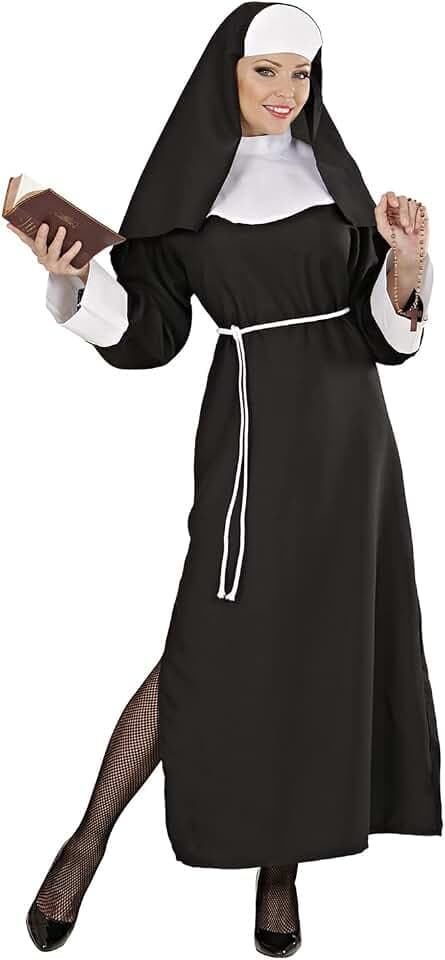 W WIDMANN MILANO Party Fashion - Kostüm Nonne, Kleid, Geistliche, Klosterschwester, Faschingskostüme