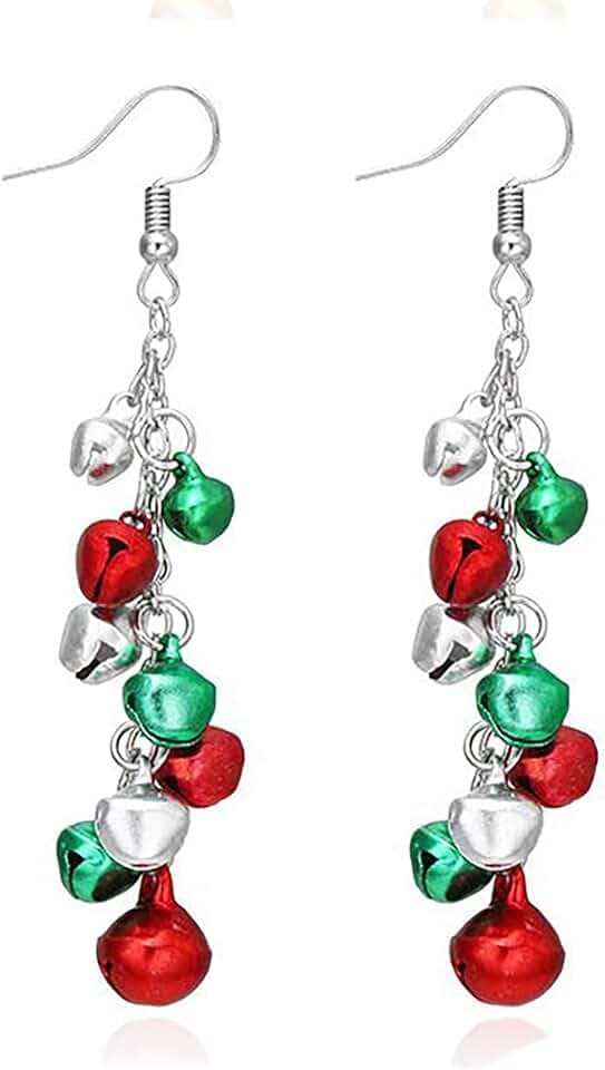 Christmas Earrings for Women Cute Christmas Tree Drop Dangle Earrings Red Jingle Bell Tinkle Bell Earrings Crystal Snowflake Earrings Cute Cartoon Christmas Earrings Christmas Birthday Party Costume Jewelry