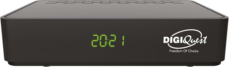 Digiquest DVB-T2 G9 Mediaplayer Digitaler terrestrischer Decoder mit Dual-Fernbedienung, schwarz
