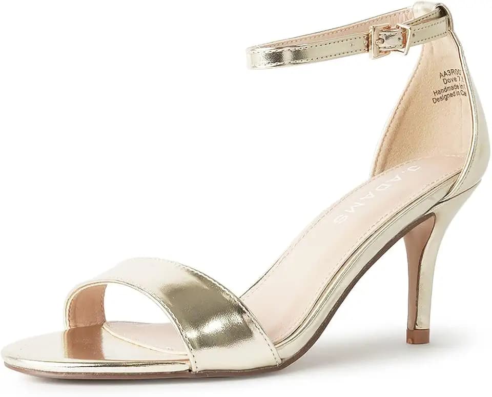 J. Adams Dove Strappy Heels for Women - Open Toe Stiletto Sandals