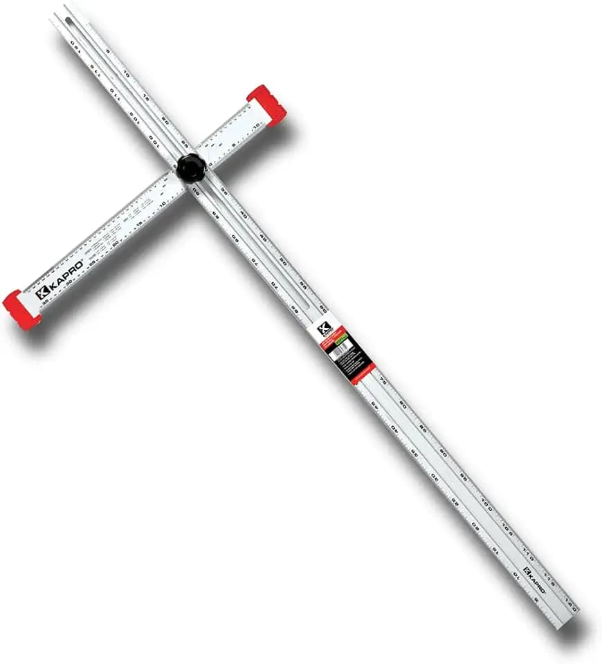 Kapro - 317 Adjustable Drywall T-Square Tool - Aluminum - for Layout and Marking - Features Sliding Head and Dual Directional Printed Scale - 48 Inch