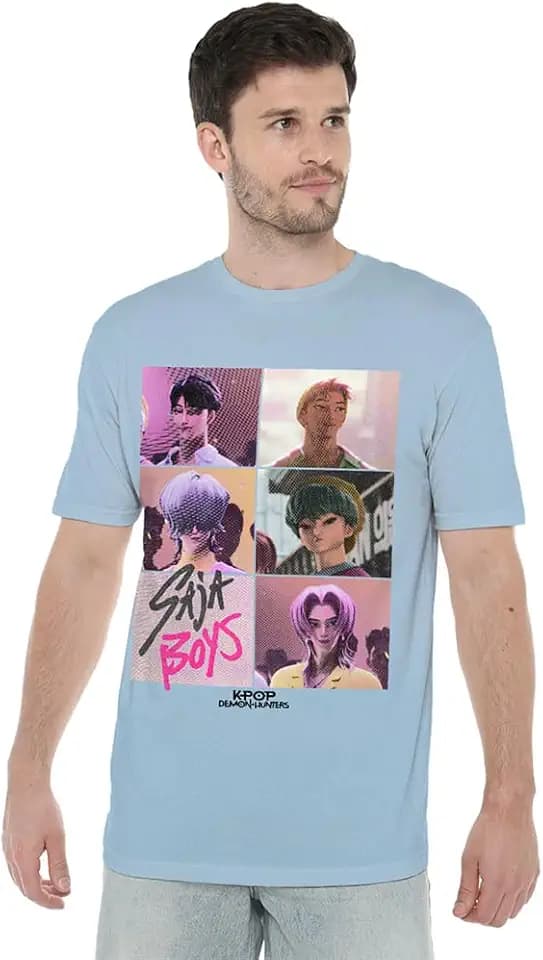 K-Pop Demon Hunters - Saja Boys Era Grid Unisex T Shirt