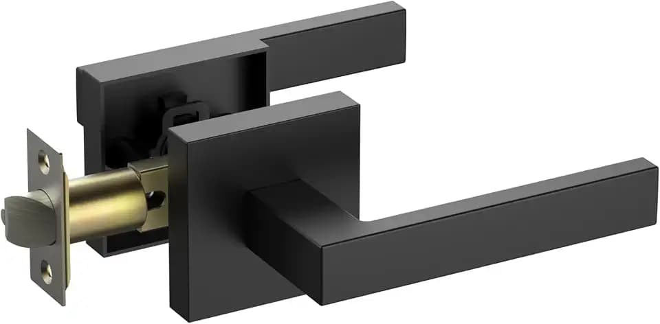 eufy Security Square Door Handle - Easy Installation, Fits All - Matte Black