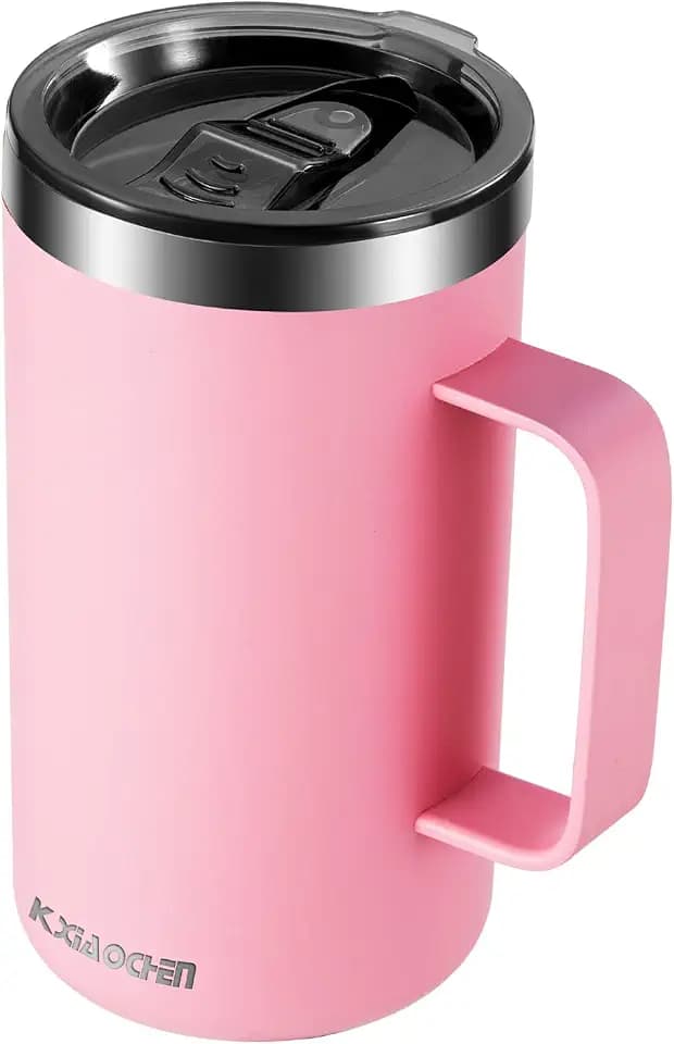 KXIAOCHEN 20 oz Insulated Coffee Mug, Coffee Cup with Lid and Wide Handle