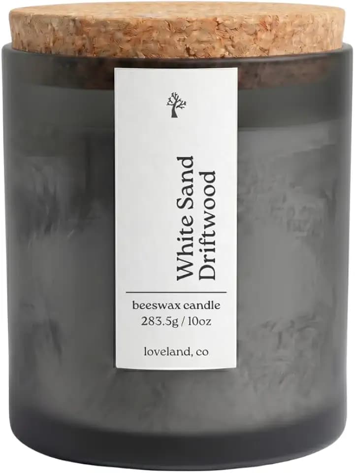 Aspen & Oak Non Toxic Beeswax Candle 10oz - Whitesand Driftwood