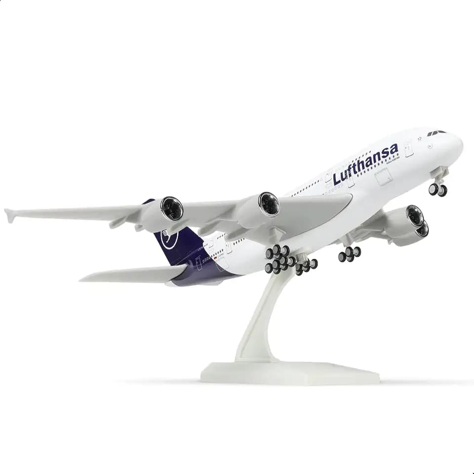 QIYUMOKE 1/240 A380 für Deutschland Resin Flugzeugmodell mit Ständer