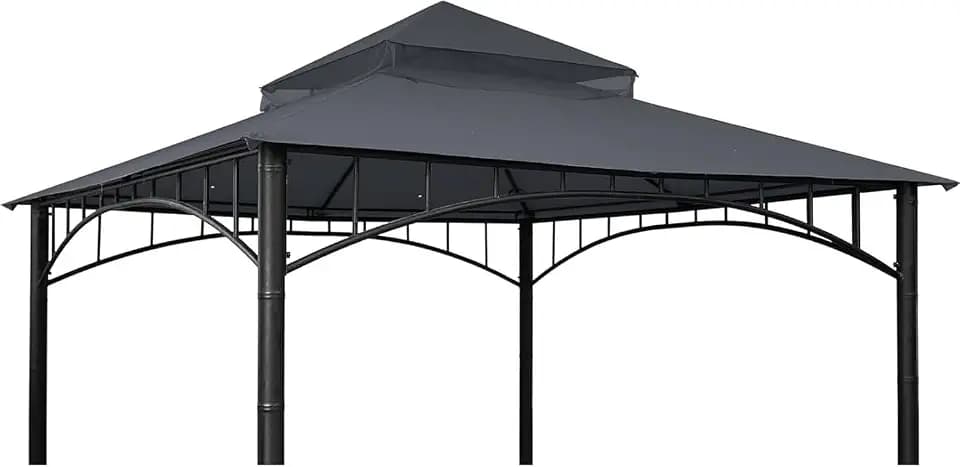 Gazebo Replacement Canopy Top for Target Madaga Gazebo Model L-GZ136PST (Dark Gray)