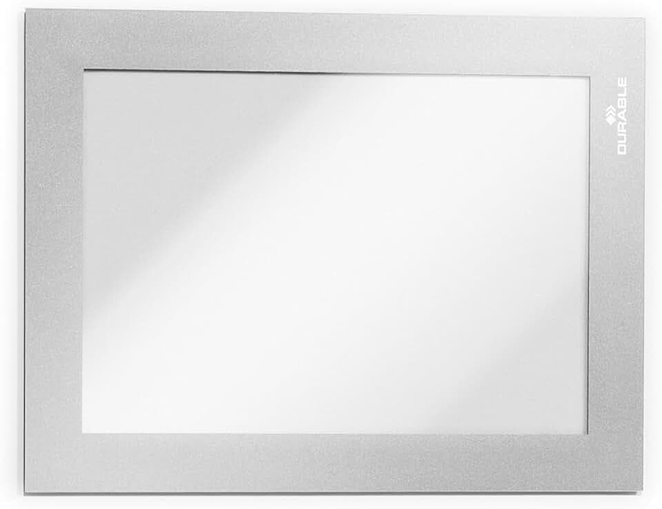 Durable Info-Rahmen Duraframe A6, aufklappbar, 2 Stück, silber, 487023