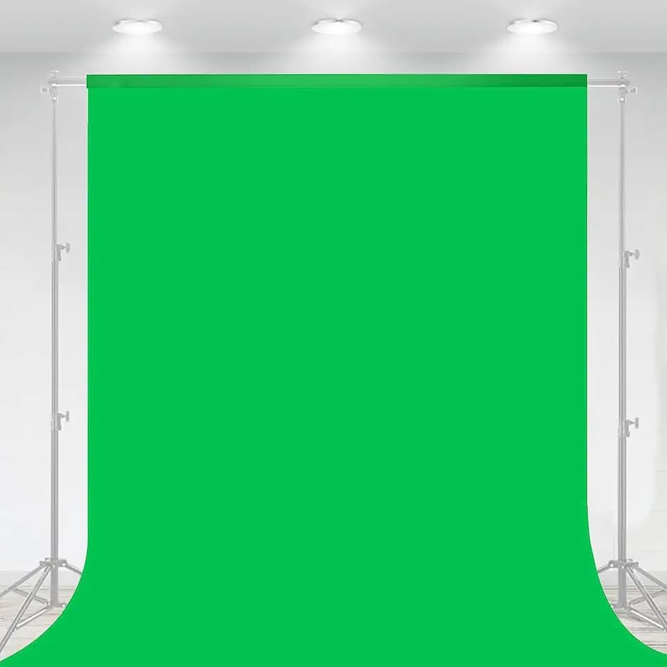 10 X 7 FT Green Screen Backdrop for Photography, Virtual GreenScreen