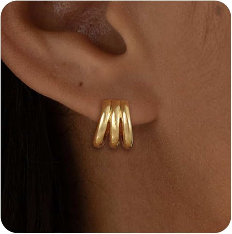 Dainty Gold Knot Stud Earrings for Women Trendy Dangle Earrings