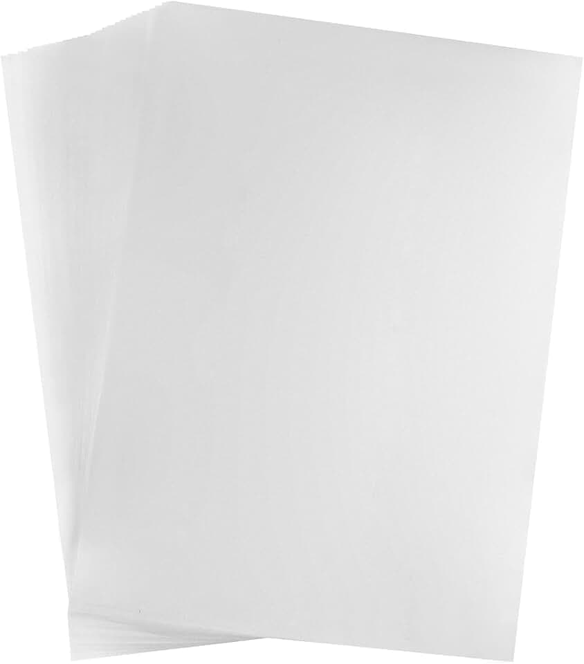 QWORK® 50 Blatt Overheadfolie, A4 OHP Folien Overhead Folien Transparent für Laserdrucker Tintenstrahldrucker (0,12 mm Dick)