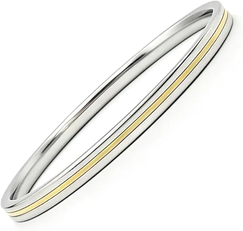 Brass Line 6MM Stainless Steel Sikh Kada For Women And Men Punjabi Bracelet Indian Accessory Sikh Wrist Band Punjabi Kara For Women and Men 60Grams