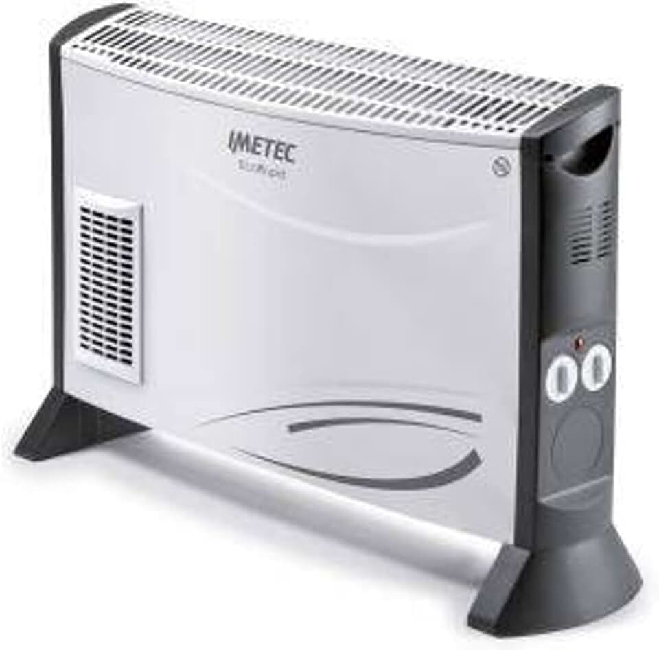 Imetec Eco Rapid, Elektroherd 2000 W, Technologie mit niedrigem Energieverbrauch, 4-Temperatur-Konvektor, Raumthermostat, geräuschlos