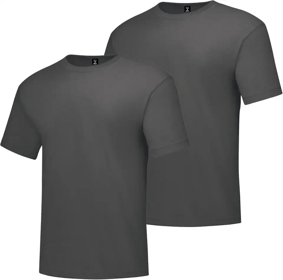 Hanes mens Short Sleeve Beefy-t (Pack of 2) T Shirt, Charcoal Heather, XX-Large US