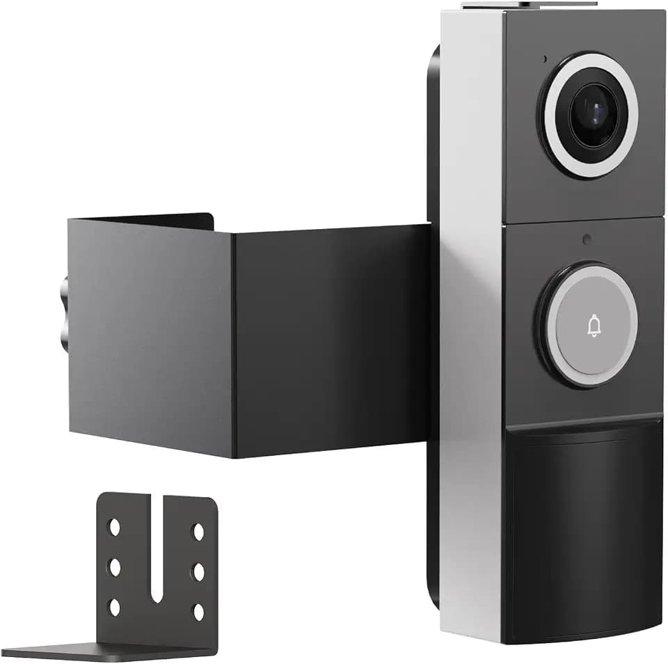Anti-Theft Video Doorbell Mount Compatible with Tapo D210/ D225/ D235 Camera, No Block Motion Sensor, Adjustable No-Drill Mounting Bracket Accessories for Home Rentals Office