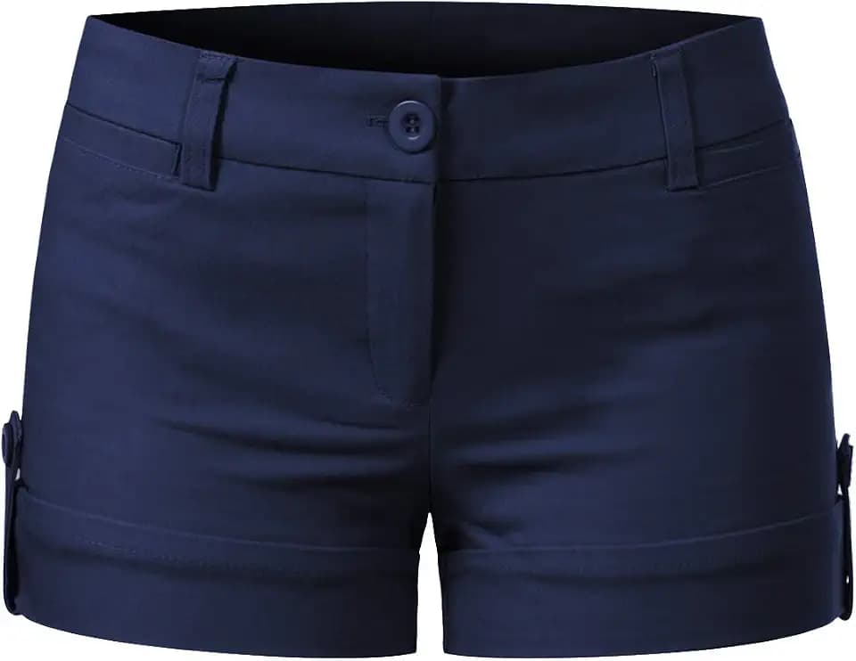 MixMatchy Women's Stretch Cuffed Chino Shorts